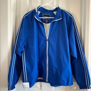 Vintage Holloway Windbreaker 80s/90s Royal Blue and White Women’s Large